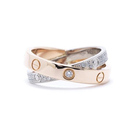 cartier love ring with one diamond|cartier love interlocking ring.